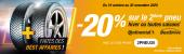 20% de remise sur les pneus hiver et 4 saisons