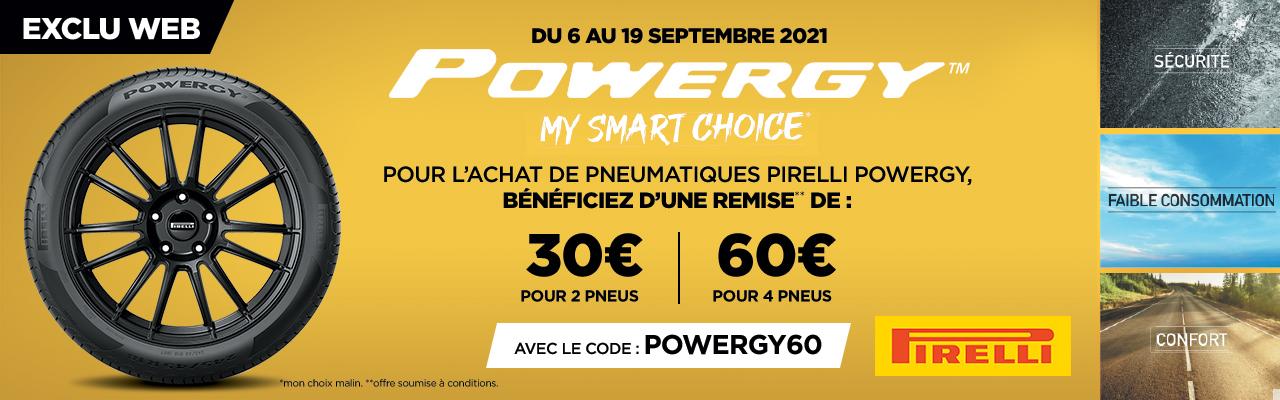 Promo Pirelli : Jusqu'à 60€ de remise immédiate